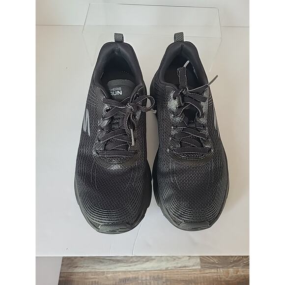 Skechers WMS 9.5 Go Run Max Cushion Shoes Sneaker Black Lace Up Low - Picture 6 of 12